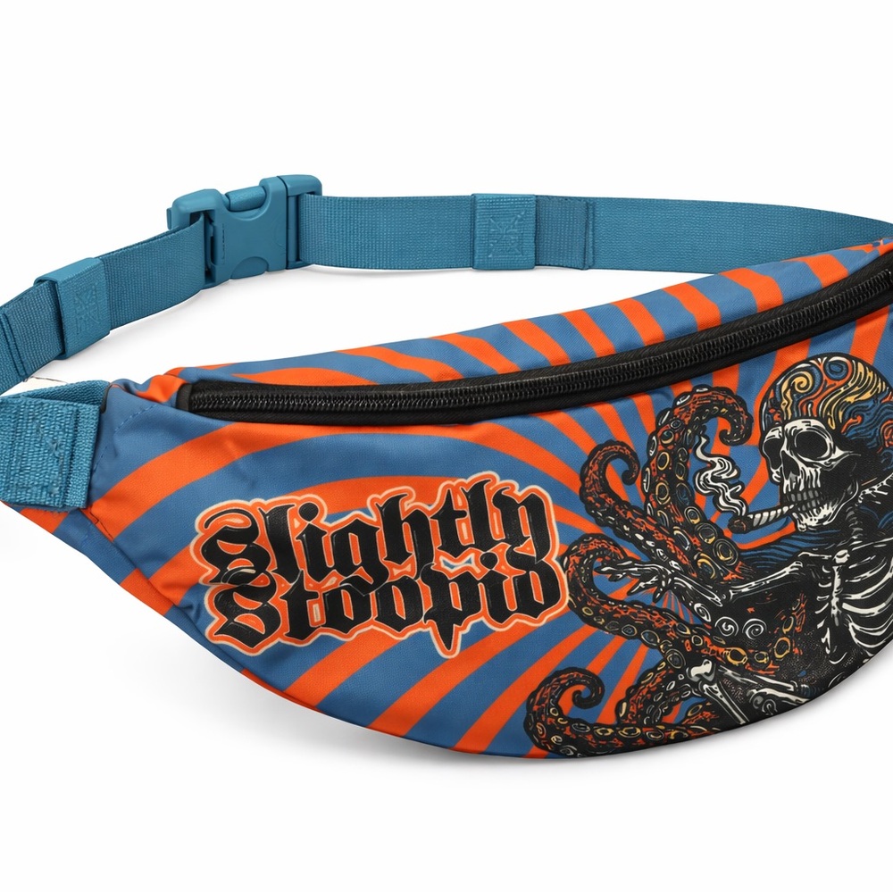 Slightly Stoopid Skeleton Octopus Fanny Pack Festival Waist Bag - Picture 2 of 6